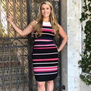 🌸Classy pink striped dress 🌸